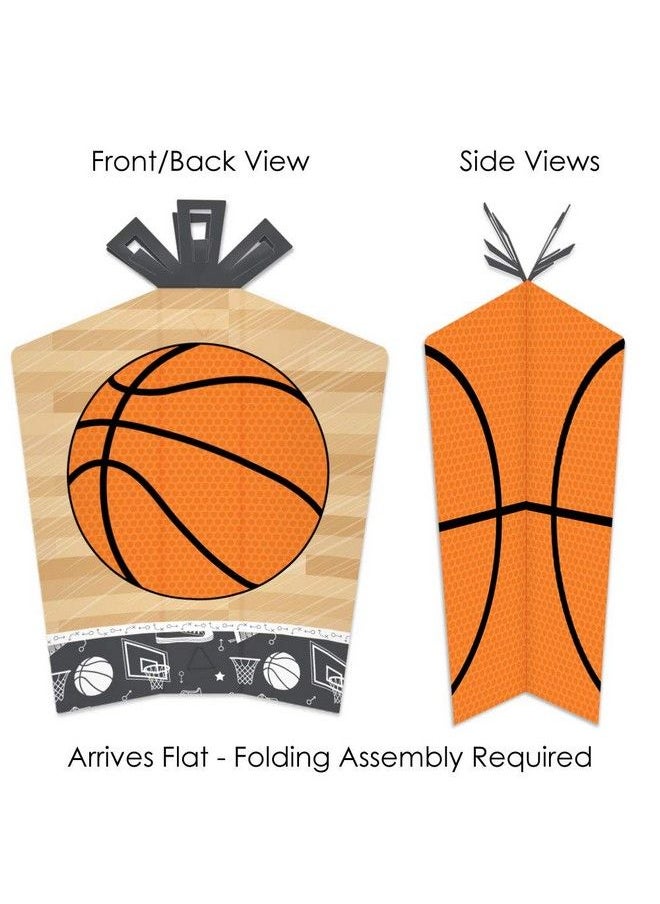 Big Dot of Happiness - Nothin’ But Net Basketball Table Decorations Baby Shower Or Birthday Party Fold And Flare Centerpieces 10 Count - Image 1