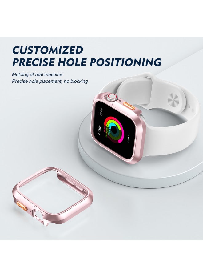 Suitable For Apple 5678910 Generation Watch Protective Case 42mm 46mm Iron Dome Protective Hollow Case-Color:original Machine Black And Red-Exterior Dimension:Opp Packaging-(s10)42mm