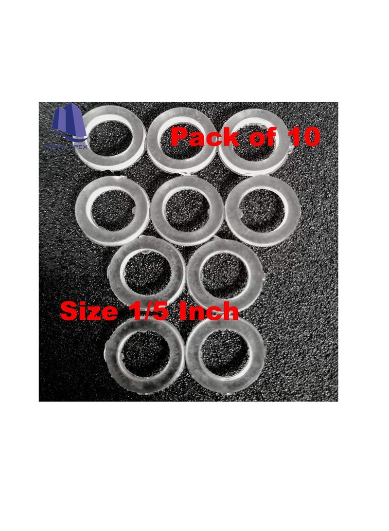Bidet Shattaf Nylon Rubber Washer Circular Round Gasket Ring for Bathroom Shower Tap & Plumbing etc (Pack of 10, 1/2 Inch) - Image 2