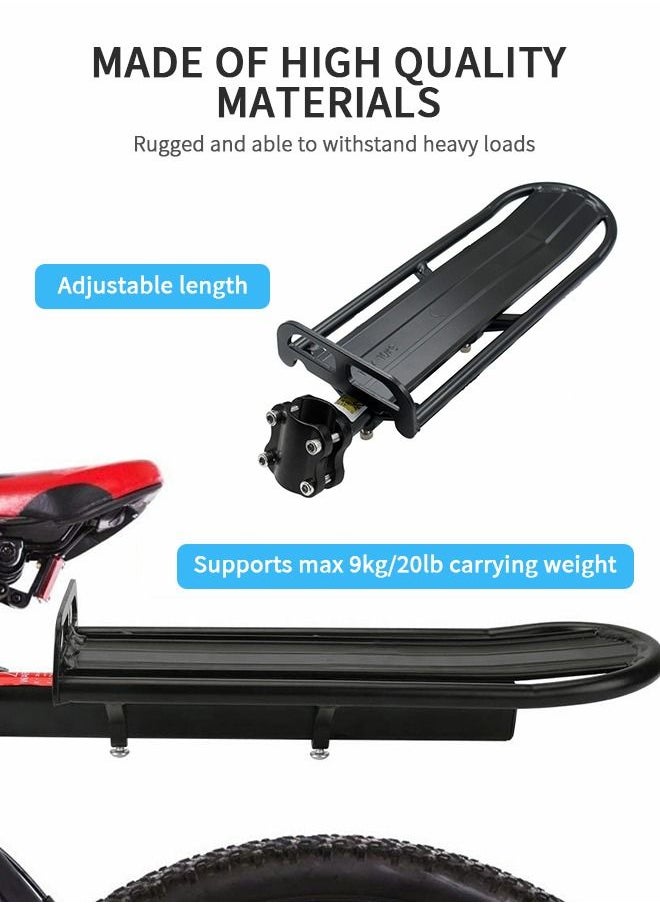 GROIC Bicycle Rack Bicycle Rack, Adjustable Alloy Bike Rack, Aluminum Alloy Waterproof Bicycle Luggage Rear Rack Retractable, Bicycle Equipment Accessories, MTB Flat Carrier  - Image 3