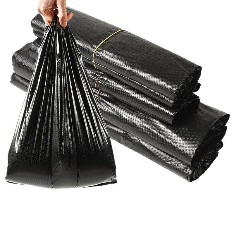 Garbage Bags A Batch Of Department Store Daily Necessities Thickened Not Easy To Break Disposable Household Portable Vest Black - Image 2