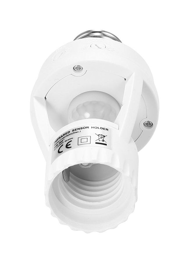 NIBEMINENT LED Bulb Light Sensor Lamp Holder White  - Image 5