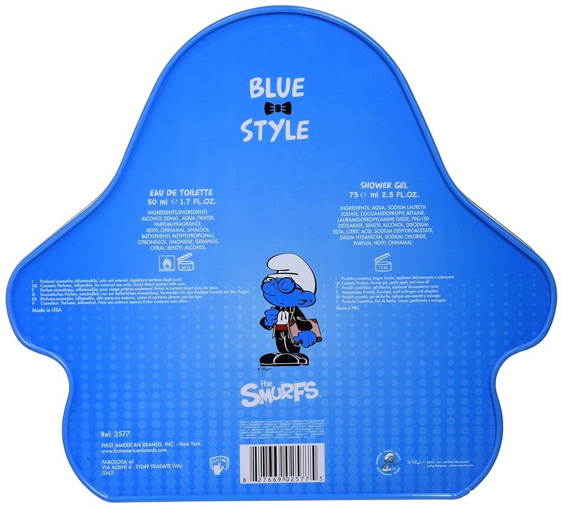 THE SMURFS First American Brands The Smurfs Blue Style Brainy 2 Pc Gift Set - Image 3
