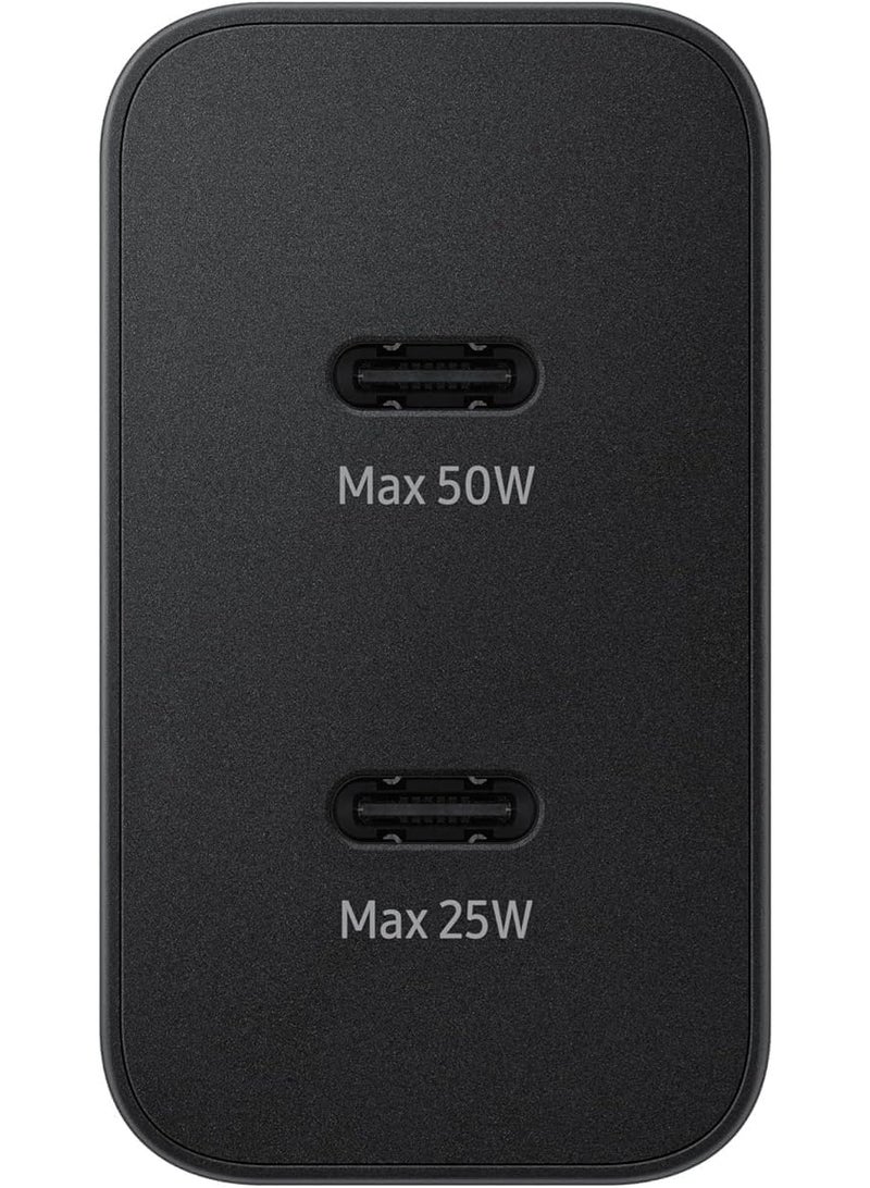 AAS ECOM 50W USB-C Fast Charger with 1.8M Type-C Cable, UK Plug Wall Charger for USB-C Devices, Fast Charging Adapter Compatible with Galaxy Series Smartphones & Tablets, Black - Image 2