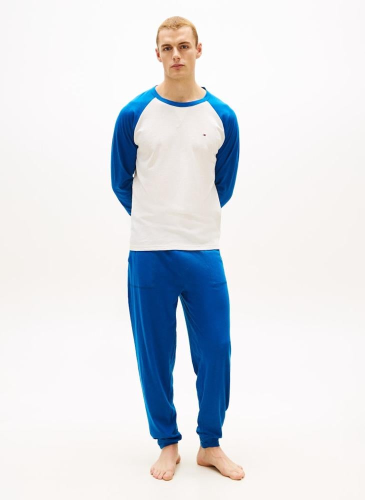 TOMMY HILFIGER Essential Textured Jersey Long Pyjama Set - Image 1