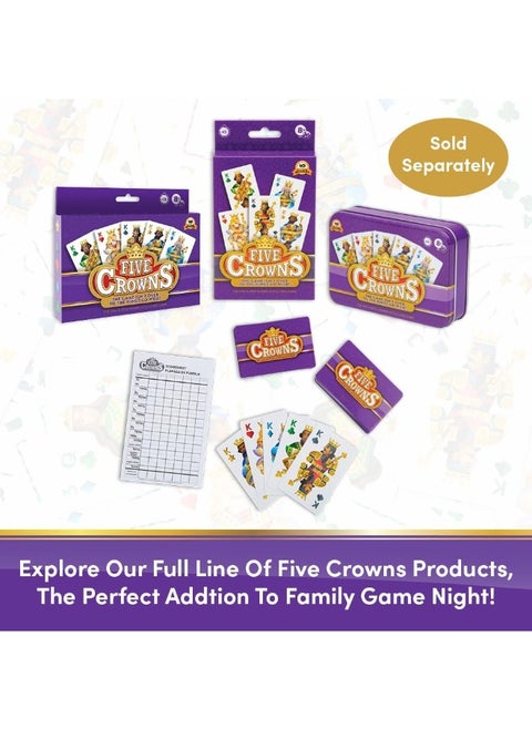 PlayMonster Five Crowns — The Game Isn't Over Until the Kings Go Wild! — 5 Suited Rummy-Style Card Game — For Ages 8+
