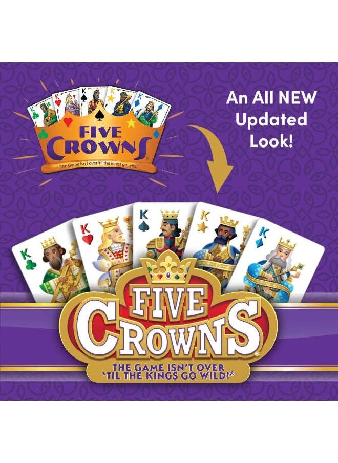 PlayMonster - PlayMonster Five Crowns — The Game Isn't Over Until the Kings Go Wild! — 5 Suited Rummy-Style Card Game — For Ages 8+ - Image 1