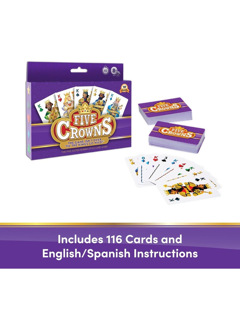 PlayMonster - PlayMonster Five Crowns — The Game Isn't Over Until the Kings Go Wild! — 5 Suited Rummy-Style Card Game — For Ages 8+ - Image 1