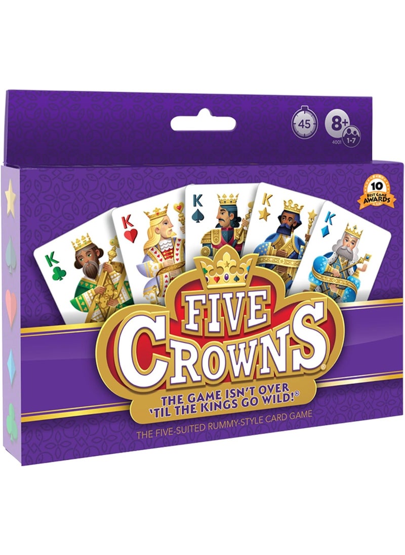 PlayMonster - PlayMonster Five Crowns — The Game Isn't Over Until the Kings Go Wild! — 5 Suited Rummy-Style Card Game — For Ages 8+ - Image 1