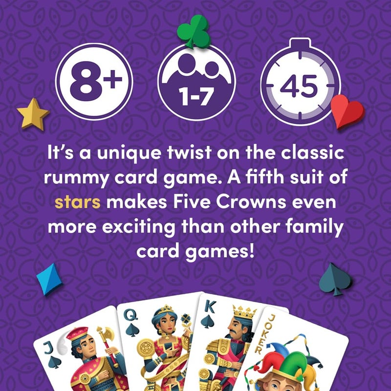 PlayMonster Five Crowns â€” The Game Isn't Over Until the Kings Go Wild! â€” 5 Suited Rummy-Style Card Game â€” For Ages 8+ - Image 3