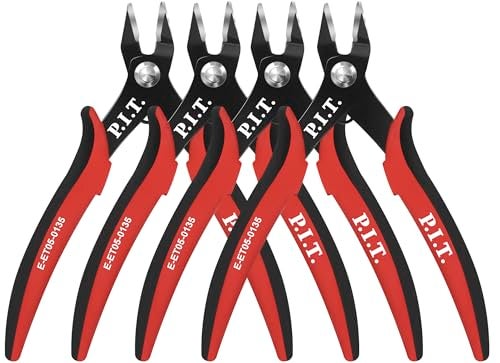 PIT P.I.T. 4 Pack Micro Wire Cutter,5.5'' Precision Electronics Flush Cutters with TPU Handle, Spring Loaded Wire Cutters - Image 2