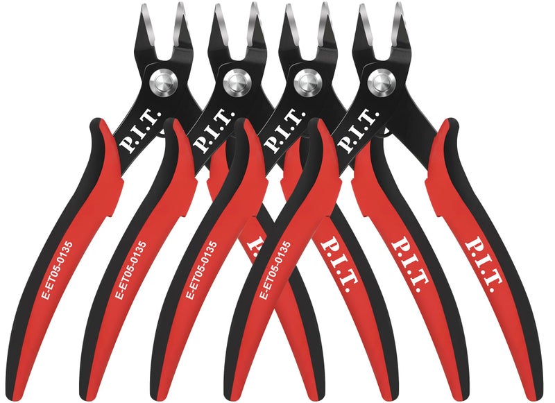 PIT P.I.T. 4 Pack Micro Wire Cutter,5.5'' Precision Electronics Flush Cutters with TPU Handle, Spring Loaded Wire Cutters - Image 1