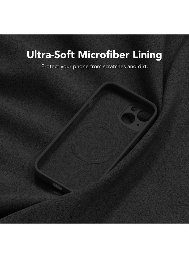 WRISTWISE Case Cover for iPhone 15 Plus with Tempered Glass Screen Protector (1 Pcs), Compatible with MagSafe, [Full Camera Protection] Silicone Shockproof Protective Phone Case for iPhone 15 Plus 6.7", Black - Image 4