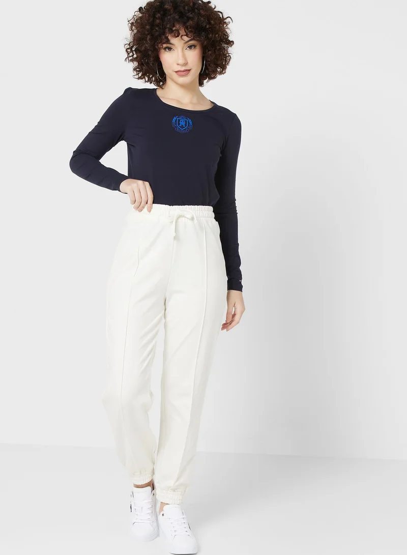 TOMMY HILFIGER Scoop Neck Knitted T-Shirt