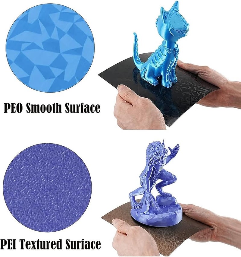 لوحة بناء من الفولاذ الزنبركي مزدوجة الجوانب PEI PEO مقاس 310x310 مم لطابعة A8 Plus ثلاثية الأبعاد - Image 4