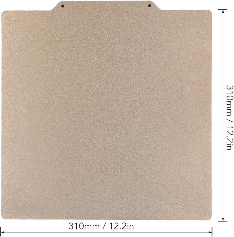 لوحة بناء من الفولاذ الزنبركي مزدوجة الجوانب PEI PEO مقاس 310x310 مم لطابعة A8 Plus ثلاثية الأبعاد - Image 3