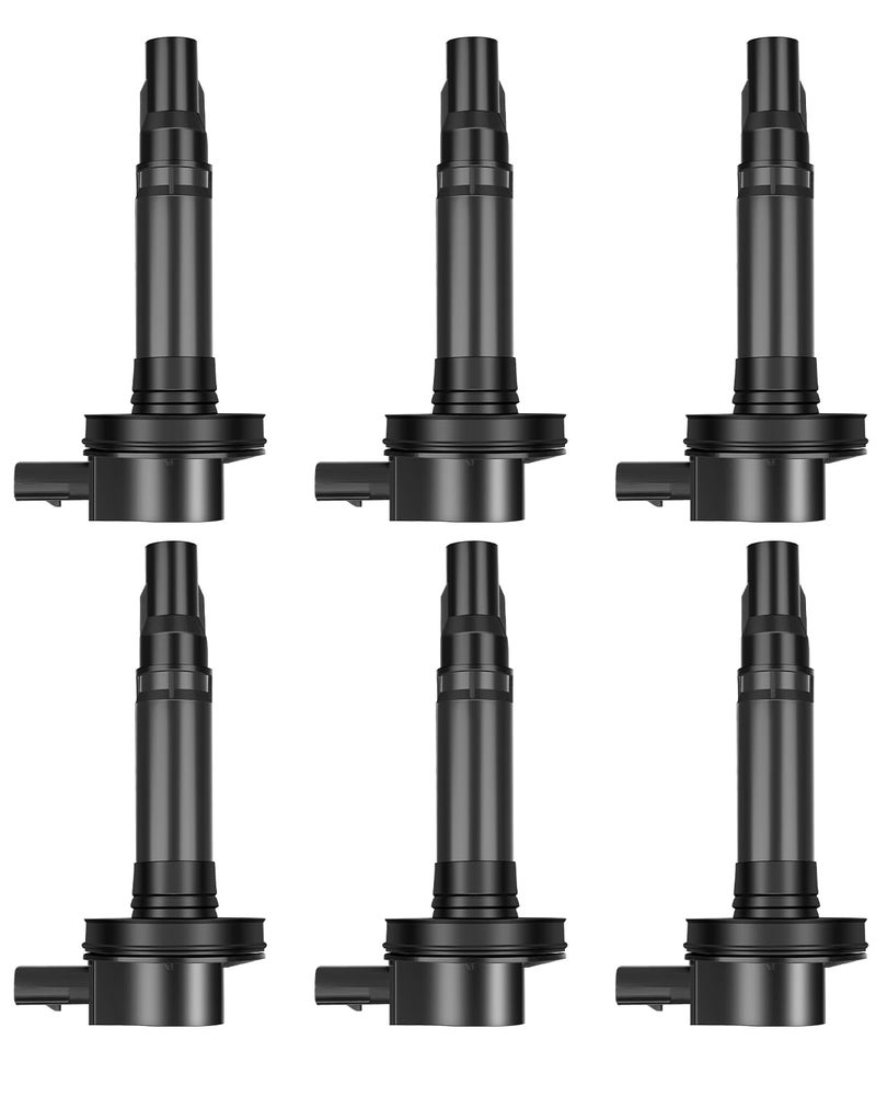 ECCPP Set of 6 Ignition Coils Pack for Ford Edge Flex Fusion for Mustang Taurus for Lincoln MKS MKT MKK for Mazda CX-9 Sable UF-553 UF-595 5C1652 E1053 - Image 1
