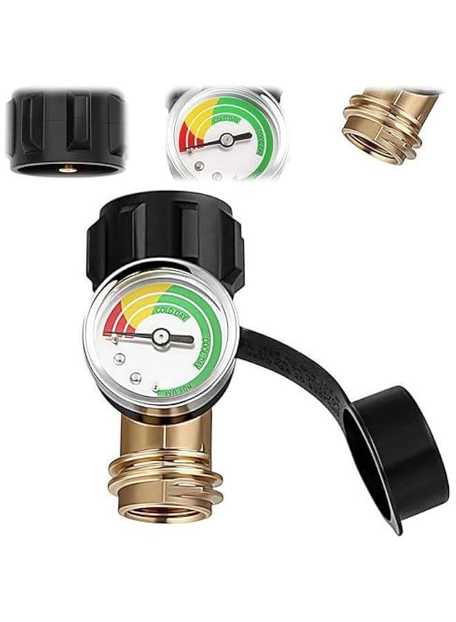 Arabest Propane Tank Gauge Level Indicator, 2025 Upgraded Universal Propane Tank Gauge Leak Detector Gas Pressure Meter Universal for RV Camper, Cylinder, BBQ Gas Grill, Heater RV Accessories (1 Pack) - Image 1