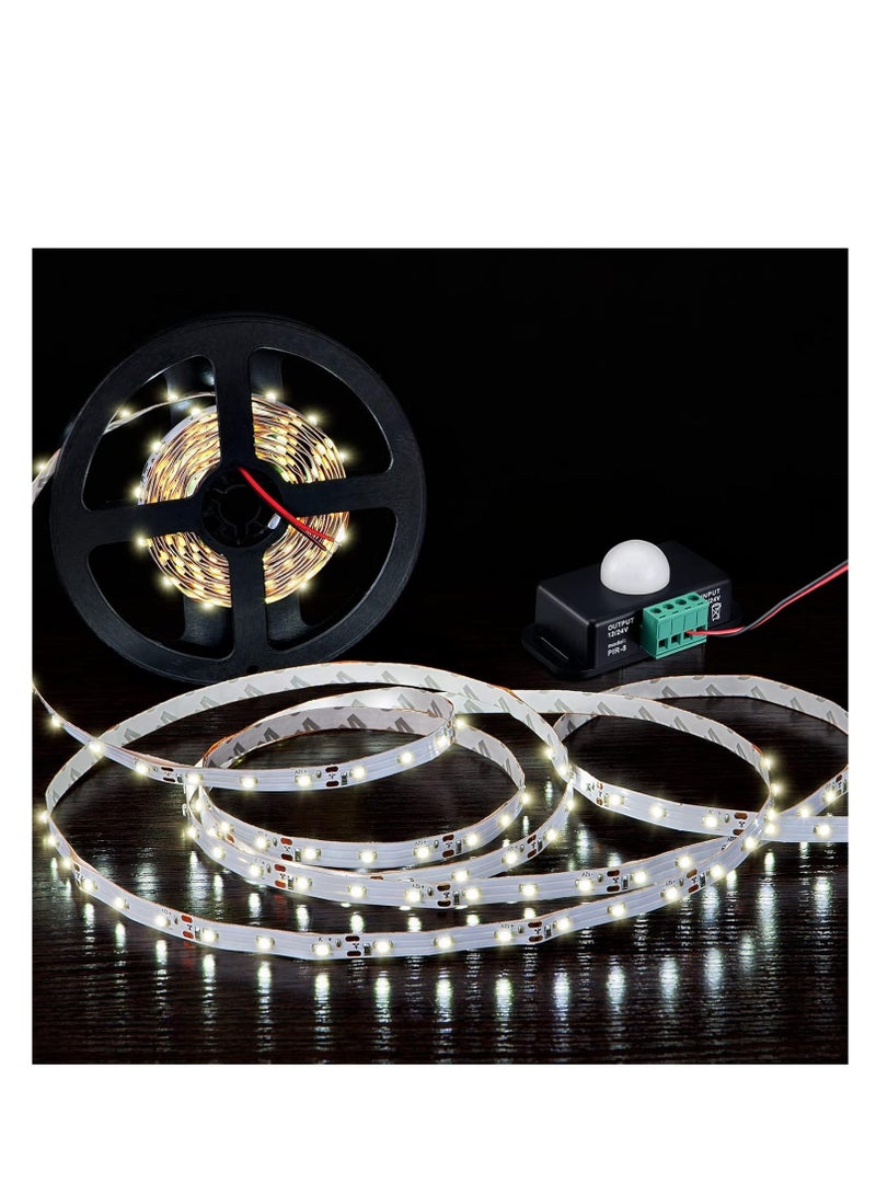 3 Packs 12 V 24 PIR Sensor Adjustable LED c Black Infrared Motion Detector Body Sensing Light Switch Controller with Embedded Probes for Flexible Strip Lights - Image 2