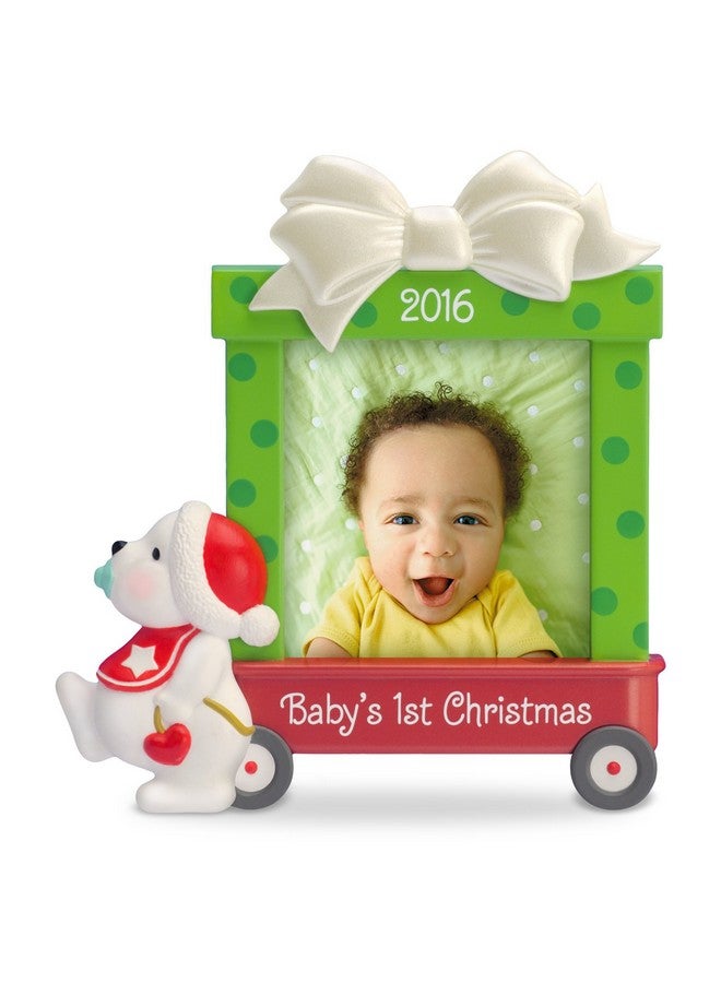 Hallmark Keepsake Baby'S First 2016 "Beary Cute Dated Picture Frame Holiday Ornament - Image 2