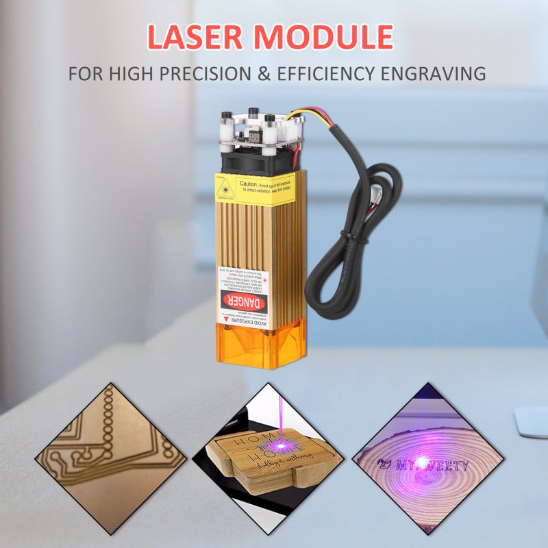 Engraving Module: Gold XT20WD Solid Durable Aluminium Alloy Shell - High Precision Fast Clear Engraving Cutting Module for CNC Engraver DIY Projects - Image 4