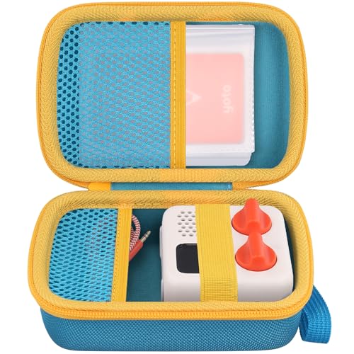 co2CREA Hard Case Compatible with Yoto Mini 2024 Edition Kids Audio Music Player Children Speaker Plays Audiobook Cards Radio and Card Holder Hold up to Yoto 36 Cards Sky Blue Case - Image 1