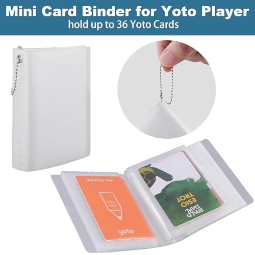 co2CREA Hard Case Compatible with Yoto Mini 2024 Edition Kids Audio Music Player Children Speaker Plays Audiobook Cards Radio and Card Holder Hold up to Yoto 36 Cards Sky Blue Case - Image 5