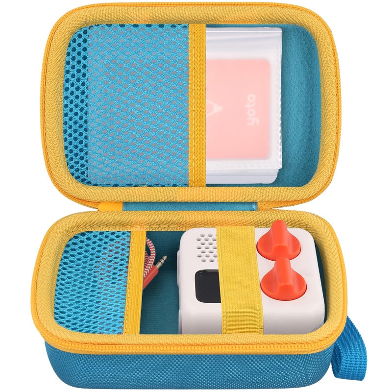 co2CREA Hard Case Compatible with Yoto Mini 2024 Edition Kids Audio Music Player Children Speaker Plays Audiobook Cards Radio and Card Holder Hold up to Yoto 36 Cards Sky Blue Case - Image 3
