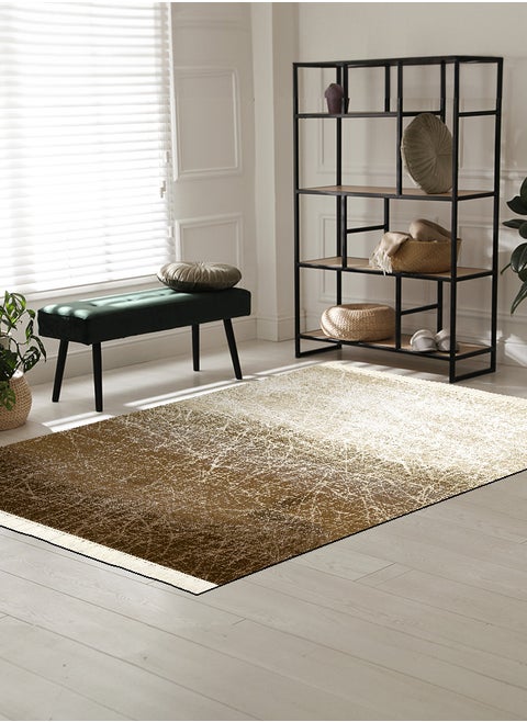 Classic Design Turkish Rectangular Decorative Carpet - Light Brown
