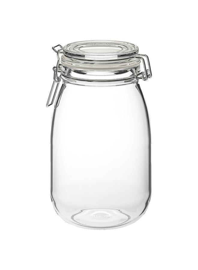 Zaboon Jar With Lid, Clear Glass, 1.8 L - Image 1