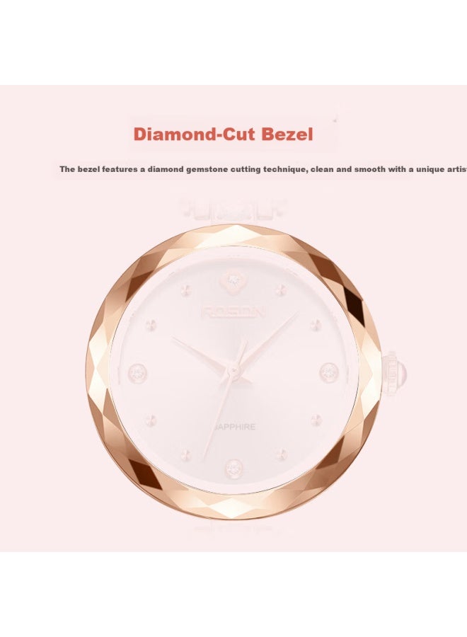 ROSDN Laoston Women's Bracelet Watch Small Dial Niche Luxury Ladies Watch New Year Gift For Girlfriend - Image 4