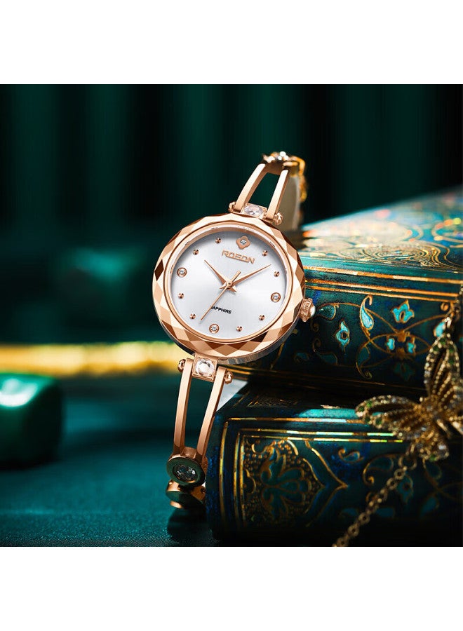 ROSDN Laoston Women's Bracelet Watch Small Dial Niche Luxury Ladies Watch New Year Gift For Girlfriend - Image 5