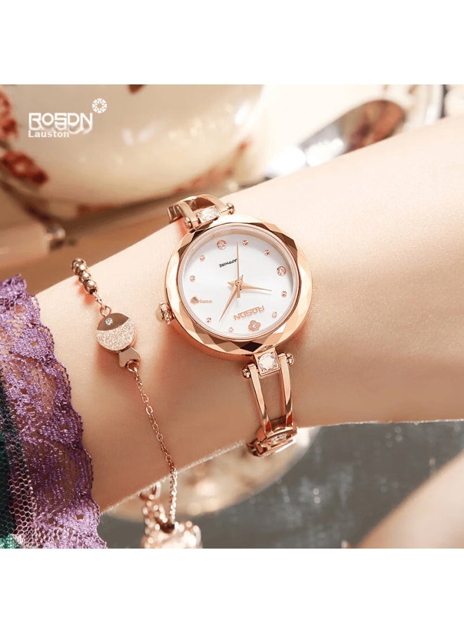 ROSDN Laoston Women's Bracelet Watch Small Dial Niche Luxury Ladies Watch New Year Gift For Girlfriend - Image 1