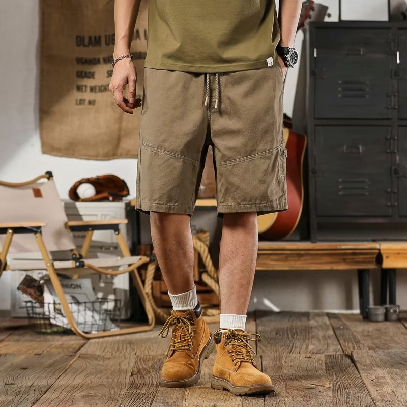 American Casual Tooling Shorts Boys Summer Heavy-Weight Retro Loose Straight Trendy Casual Trendy Five-Point Pants - Image 4