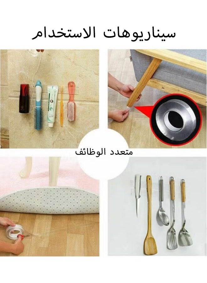شريط نانو لاصق ثنائي الوجه عالي المقاومة - 3 أمتار، يعاد استخدامه ولا يترك أثراً للجدران والمنزل والسيارة والمكتب - Image 3
