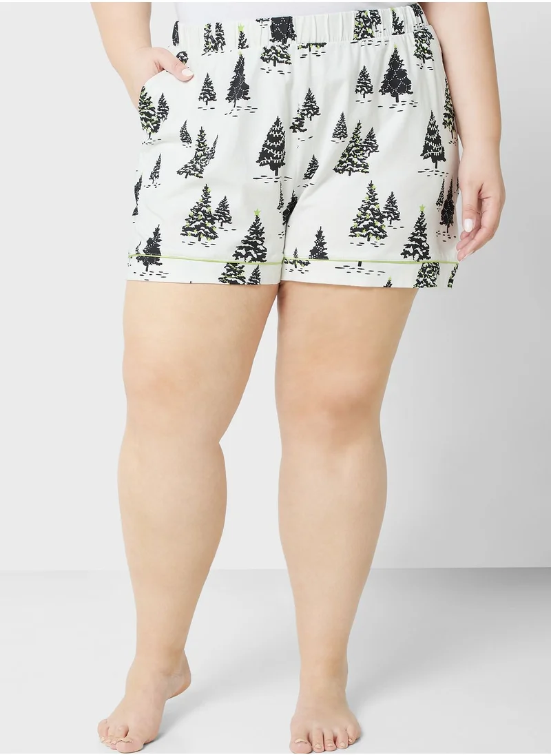 CHELSEA PEERS Printed Shirt & Pyjama Set