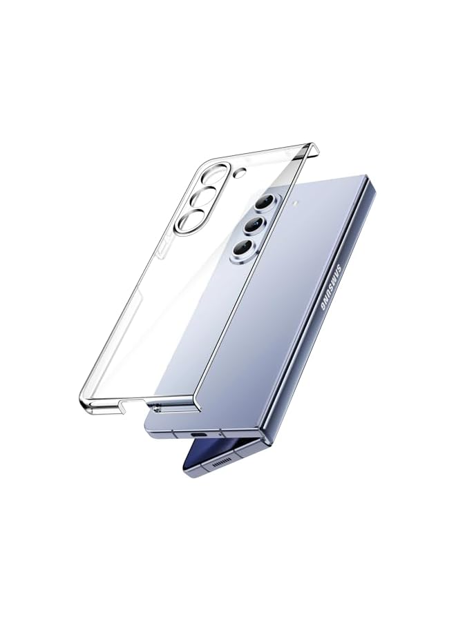 JETech Back Case for Samsung Galaxy Z Fold 5 with Camera Protection, Transparent Hard PC Protective Slim Phone Cover, Anti-Scratch (Clear) - Image 1