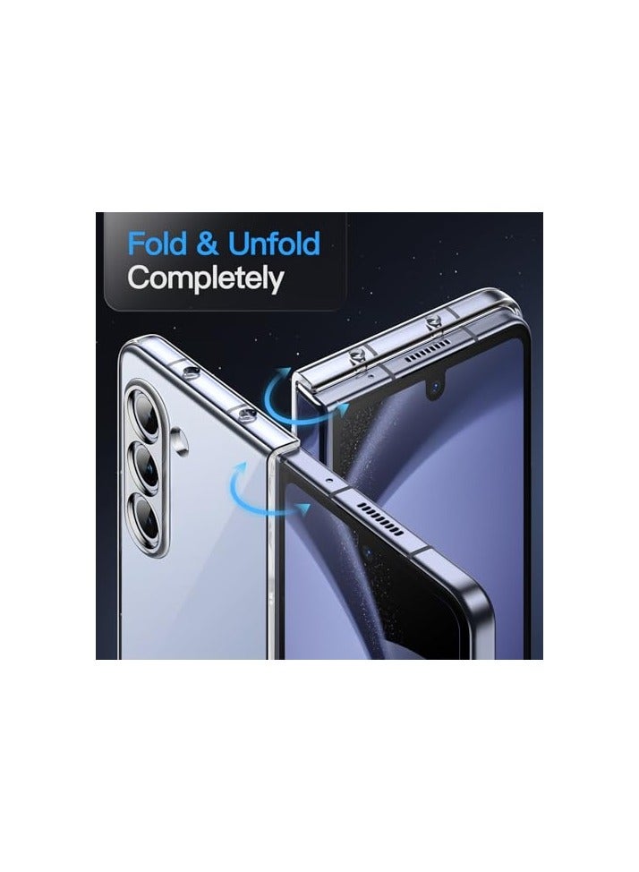 JETech Back Case for Samsung Galaxy Z Fold 5 with Camera Protection, Transparent Hard PC Protective Slim Phone Cover, Anti-Scratch (Clear) - Image 3