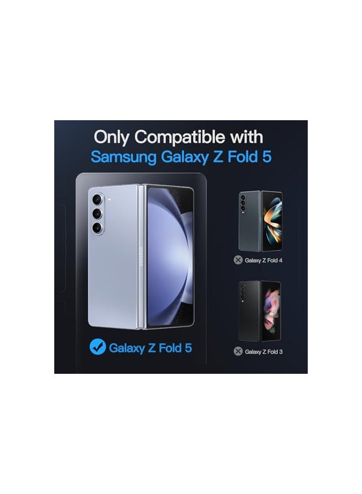 JETech Back Case for Samsung Galaxy Z Fold 5 with Camera Protection, Transparent Hard PC Protective Slim Phone Cover, Anti-Scratch (Clear) - Image 4