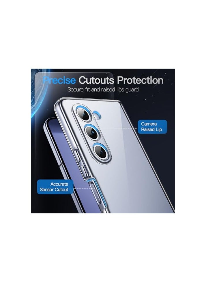 JETech Back Case for Samsung Galaxy Z Fold 5 with Camera Protection, Transparent Hard PC Protective Slim Phone Cover, Anti-Scratch (Clear) - Image 5