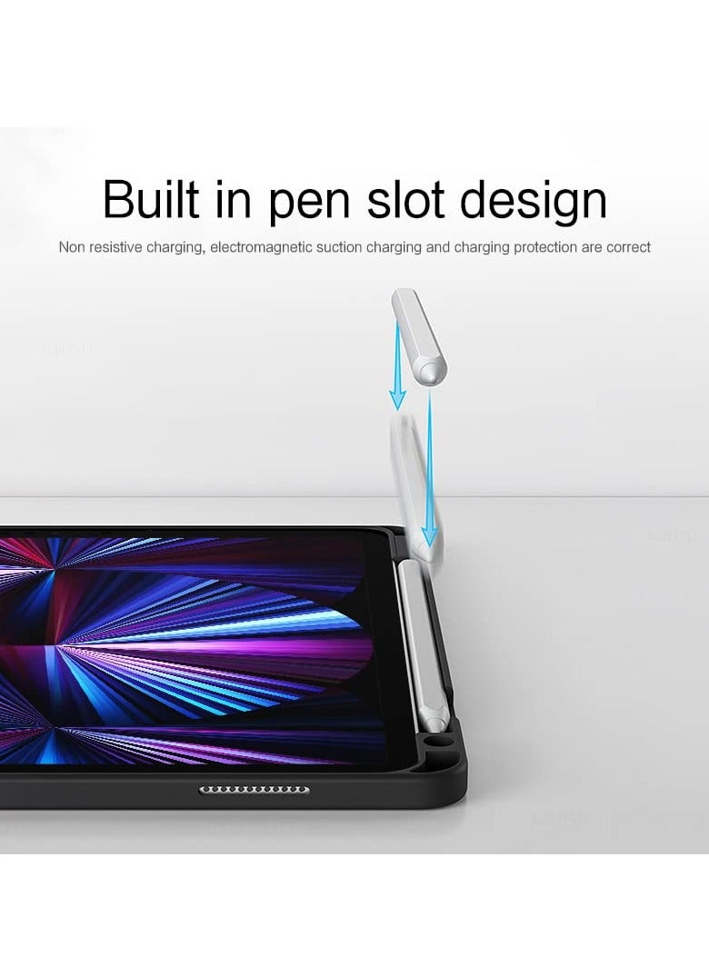 كابتن تيك غطاء حافظة لجهاز iPad Pro 11 بوصة لوحة مفاتيح مدمجة iPad Air5/4 10.9 بوصة مع حامل قلم رصاص ولوحة مفاتيح تعمل باللمس مع إضاءة خلفية بلوتوث لا تتضمن قلم - Image 4