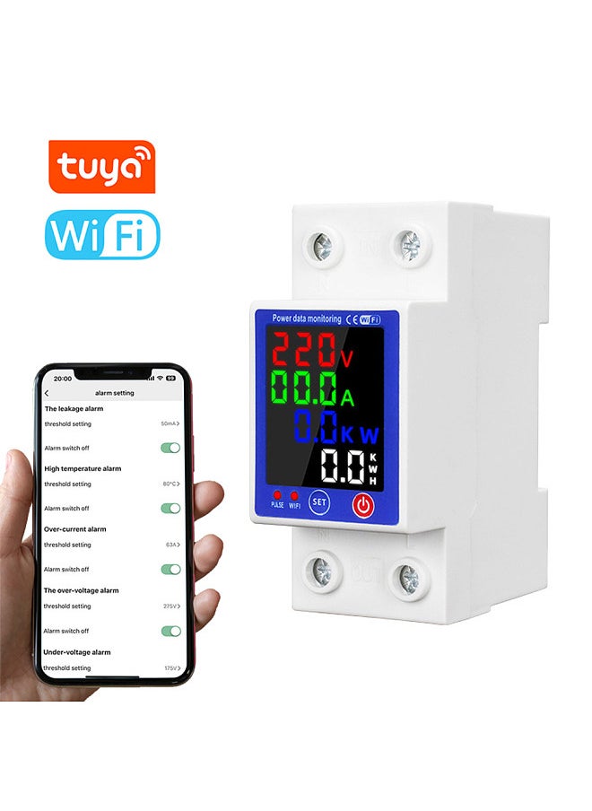 Generic Automatic Reclosure Protector Intelligent Metering Breaker LCD Display Reclosing Switch Overload Overvoltage Undervoltage Current Limiting Protections Circuit Breaker  - Image 1