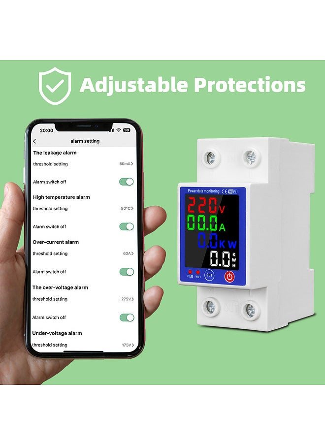 Generic Automatic Reclosure Protector Intelligent Metering Breaker LCD Display Reclosing Switch Overload Overvoltage Undervoltage Current Limiting Protections Circuit Breaker  - Image 5