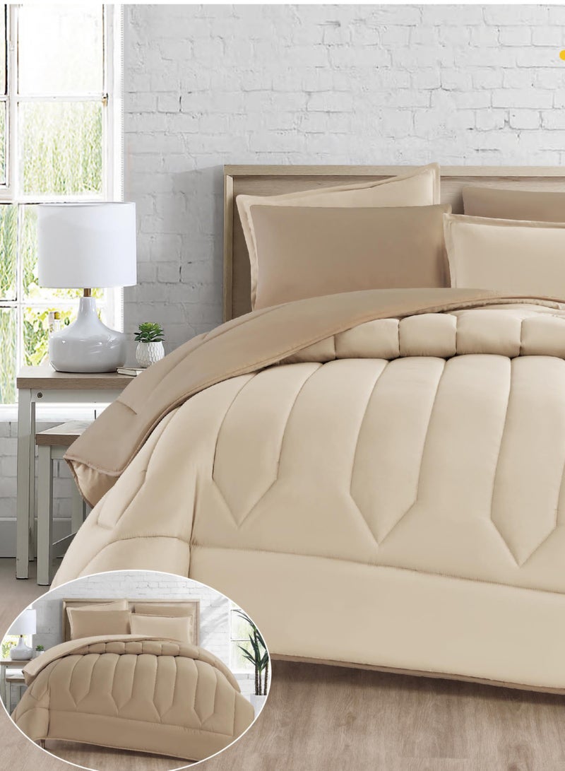 ماركه  طقم لحاف مفرش سرير نفرين فندقي ذو طابع وجهين ليضيف الجمال الى ديكور غرفتك - Image 2