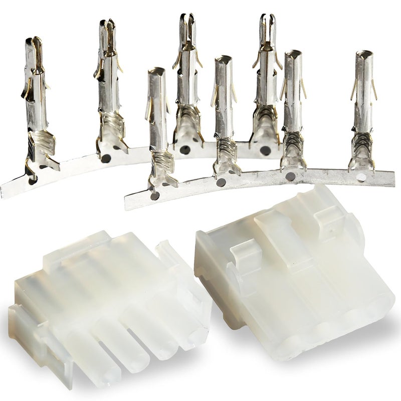 Molex -1 Match Set - (4-Pin) w/14-20 AWG, Wire Connector - 2.13mm D, Latch Lock, MLX™ - Image 1
