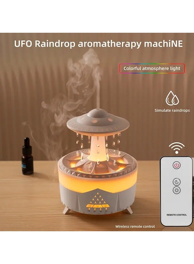 AROAQ جهاز ترطيب الهواء على شكل قطرات مياه يو إف أو مع خاصية العلاج بالروائح ويدعم زيوت الأرومatherapy يعمل عبر USB لصنع رذاذ منزلي - Image 2