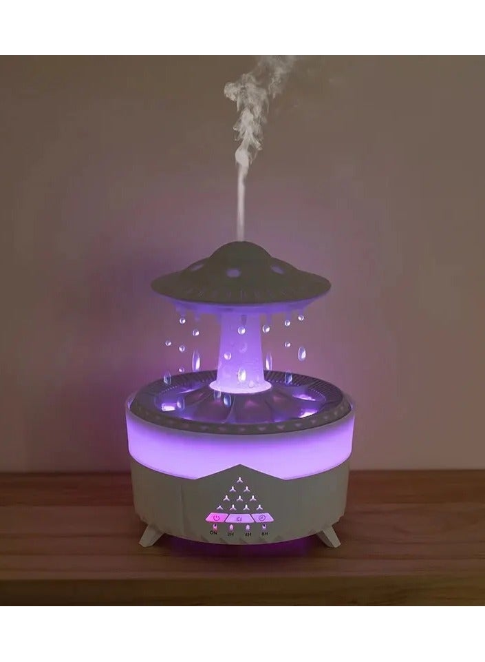 AROAQ جهاز ترطيب الهواء على شكل قطرات مياه يو إف أو مع خاصية العلاج بالروائح ويدعم زيوت الأرومatherapy يعمل عبر USB لصنع رذاذ منزلي - Image 5