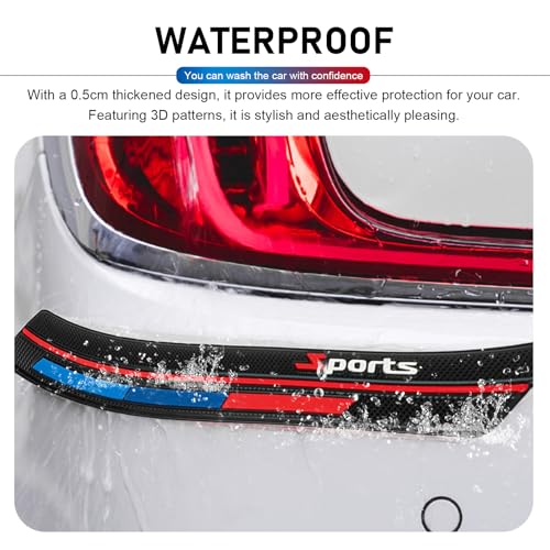 Hugwits 2 PCS Car Door Scratch Protector Trim, PVC Black Sport Style Car Bumper Protector Stickers, Self-Adhesive Angled Fold Body Containment Strip, Universal for Most Cars - Image 5