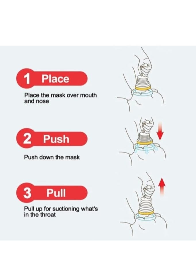 MIXDE Choking Emergency Device, Effective Children and Adult Device Home Kit, Home First Aid Kit, Equipped with Two Size Masks  - Image 5