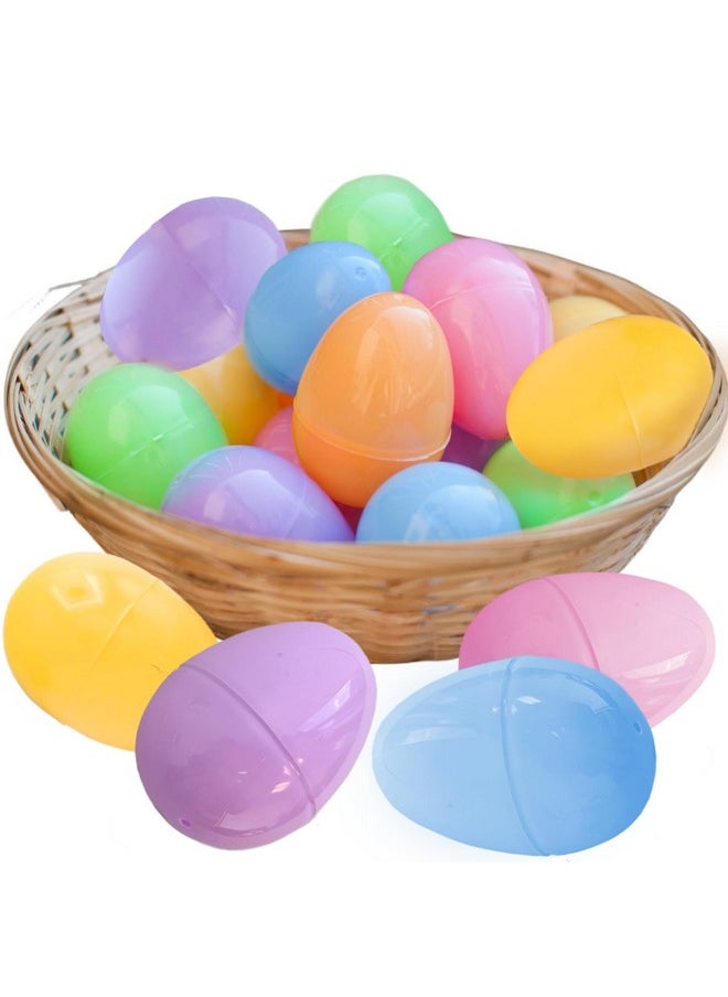 GiftExpress Pastel Color Easter Eggs - 50 Piece Assorted Bulk 2.3" X 1.75" Plastic Eggs W/ Hinge - Adult & Kid Party Toys For Gift Baskets Or Egg Hunt Decor  - Image 1
